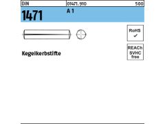 100 x Kegelkerbstifte DIN 1471 - 2 x 10 Edelstahl A1