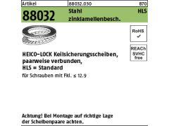 100 x Keilsicherungsscheiben Heico-Lock Standard 15,2x23,0x3,7 Zinklamellen