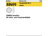 100 x KORREX-Rosetten Kunststoff f&uuml;r Senkschrauben Wei&szlig; &ndash; M4