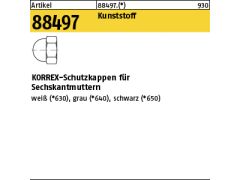 100 x KORREX-Schutzkappen weiß für Sechskantmuttern M10 SW 17