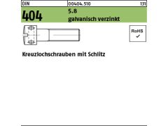 100 x Kreuzlochschrauben DIN 404 5.8 M5x20 verzinkt