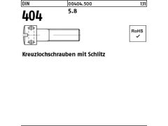 100 x Kreuzlochschrauben DIN 404 5.8 M6x20 (blank/schwarz)