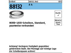 100 x NORD-LOCK-Scheiben geklebt NL 16 SS (17 x 25,4 x 3 ) Edelstahl A4