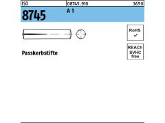 100 x Paßkerbstifte ISO 8745 Edelstahl A1(1.4305) 5x18