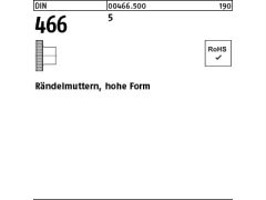 100 x Rändelmuttern DIN 466 5 M4 (blank/schwarz)