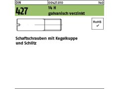100 x Schaftschrauben DIN 427 14 H M5x30 verzinkt
