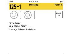 100 x Scheiben DIN 125 Messing A 6,4