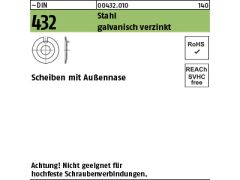 100 x Scheiben DIN 432 Stahl 5,3 verzinkt