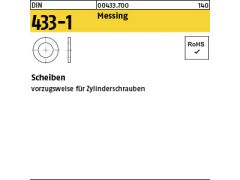 100 x Scheiben DIN 433 -1 Messing 6,4