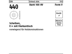 100 x Scheiben DIN 440 Stahl V 9 (blank/schwarz)