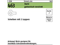 100 x Scheiben DIN 463 Stahl 13 verzinkt