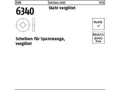 100 x Scheiben DIN 6340 Stahl 10,5 vergütet (blank/schwarz)