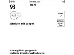 100 x Scheiben DIN 93 Stahl 4,3 (blank/schwarz)