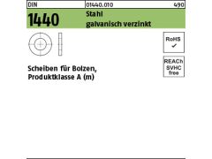 100 x Scheiben für Bolzen DIN 1440 Stahl 20 verzinkt