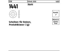 100 x Scheiben für Bolzen DIN 1441 Stahl 19 (blank/schwarz)