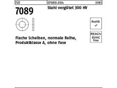 100 x Scheiben ISO 7089 M10 (10,5x20x2) 300 HV (blank/schwarz)