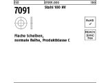 100 x Scheiben ISO 7091 M12 (13,5x24x2,5) 100 HV