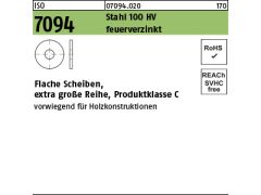 100 x Scheiben ISO 7094 Stahl M6 feuerverzinkt