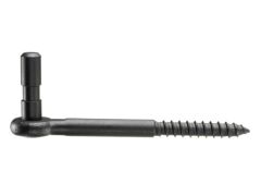 Haken zum Einschrauben mit Rille, 13mm Dorn/140mm - Schwarz