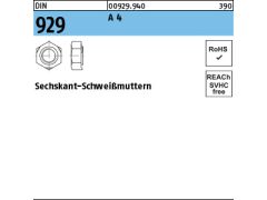 100 x Sechskant-Anschweißmu. DIN 929 M5 Edelstahl A4