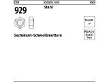 100 x Sechskant-Anschwei&szlig;mu. DIN 929 Stahl M10