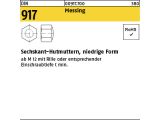 100 x Sechskant-Hutmuttern DIN 917 Messing M8