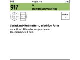 100 x Sechskant-Hutmuttern DIN 917 Stahl 6 AU M12 SW 19...