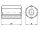 100 x Sechskantmuttern DIN 6334 Kl.10 M8 SW13 (blank/schwarz)