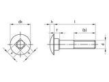 Schnäppchenartikel - Flachrundschrauben DIN 603 / ISO 8677 Stahl  verzinkt - M5 x 90mm