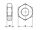 100 x Sechskantmuttern DIN 936 14 H M8 x 1 (blank/schwarz)
