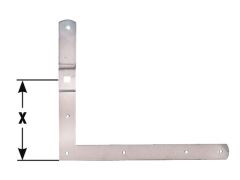 1 Paar Winkelband für Klappladen aus V2A - 250x300mm