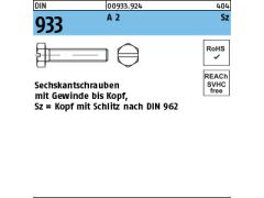 100 x Sechskantschrauben DIN 933 M5 x 25 mit Schlitz Edelstahl A2