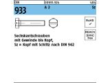 100 x Sechskantschrauben DIN 933 M6 x 12 mit Schlitz Edelstahl A2