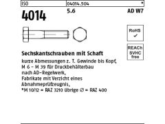 100 x Sechskantschrauben ISO 4014 5.6 M10 x 100 AD W7 (blank/schwarz)