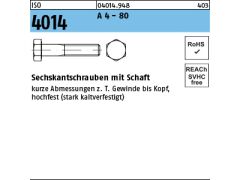 100 x Sechskantschrauben ISO 4014 M8 x 50 Edelstahl A4-80