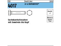 100 x Sechskantschrauben ISO 4017 M6 x 25 Edelstahl A4-BUMAX109