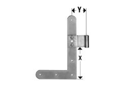 1 Paar Fenster - Winkelband Hell verzinkt - 160 x 100