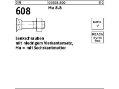 100 x Senkschrauben DIN 608 Mu 8.8 M10 x 50 (blank/schwarz)