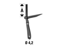 Stützhaken 6mm Dorn, Schwarz zum einschlagen