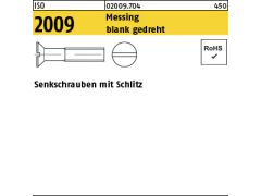 100 x Senkschrauben ISO 2009 Messing M1,6 x 10 blank gedreht