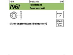 100 x Sicherungsmuttern DIN 7967 Federstahl M27 feuerverzinkt