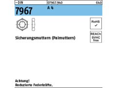 100 x Sicherungsmuttern DIN 7967 M10 Edelstahl A4