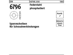 100 x Spannscheiben DIN 6796 Federstahl 22 phosphatiert