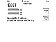 100 x Spannstifte (-hülsen) ISO 13337 Federstahl 10x30 (blank/schwarz)