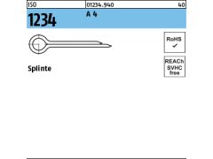 100 x Splinte ISO 1234 1,6 x 12 Edelstahl A4