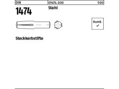 100 x Steckkerbstifte DIN 1474 Stahl 4 x 40