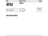 100 x Steckkerbstifte ISO 8741 Stahl 8x20