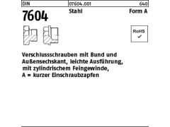 100 x Verschlußschrauben DIN 7604 Form A M10x1 (blank/schwarz)