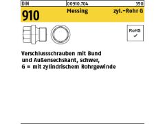 100 x Verschlussschrauben DIN 910 Messing G 1/8 A