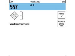 100 x Vierkantmuttern DIN 557 M6 Edelstahl A2